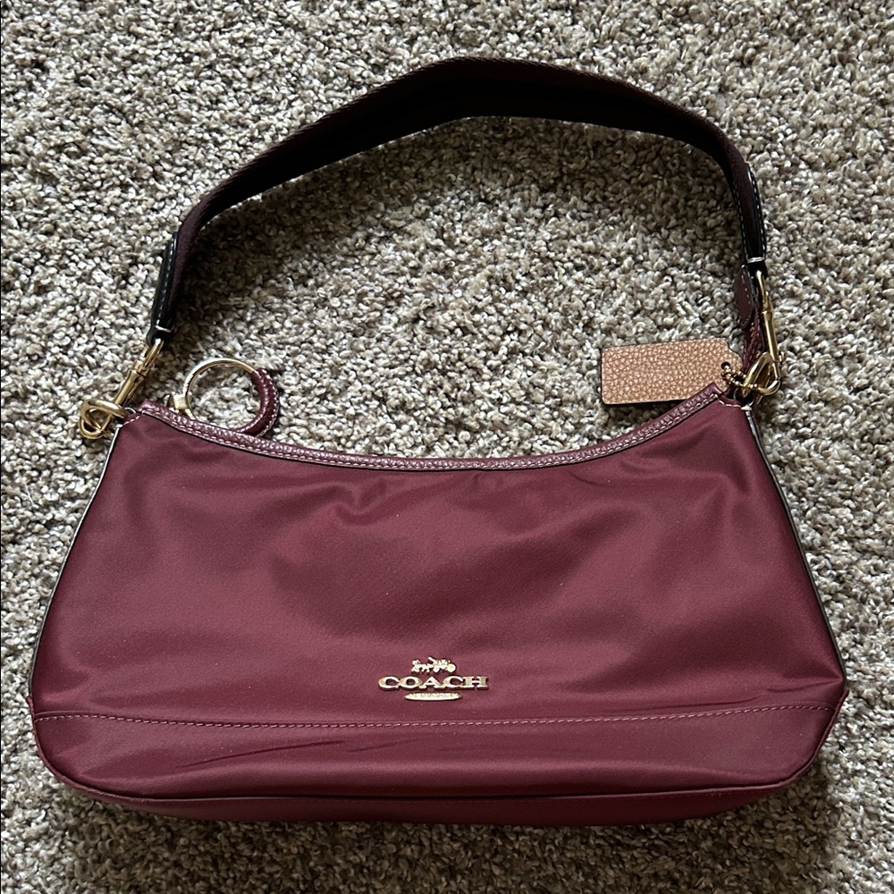 Coach Maroon Shoulder Bag